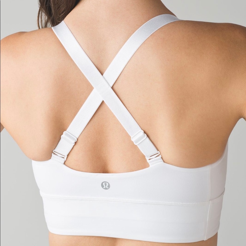 lululemon two way sports bra white size 4